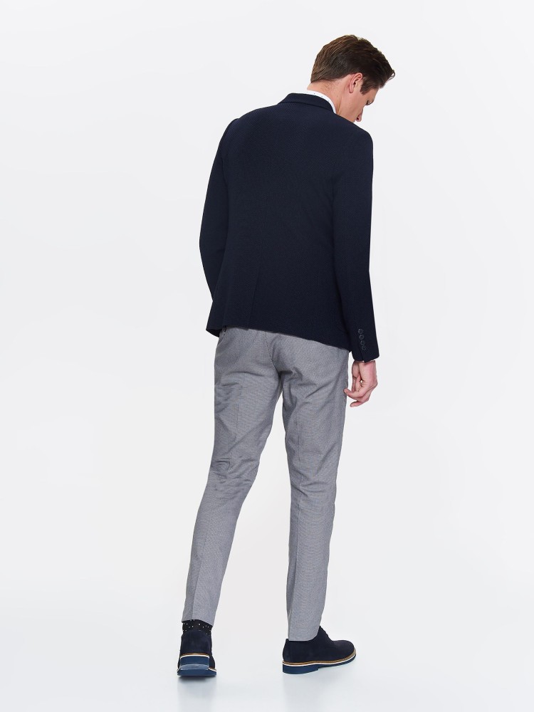 Marynarka męska o dopasowanym kroju ze strukturalnej tkaniny