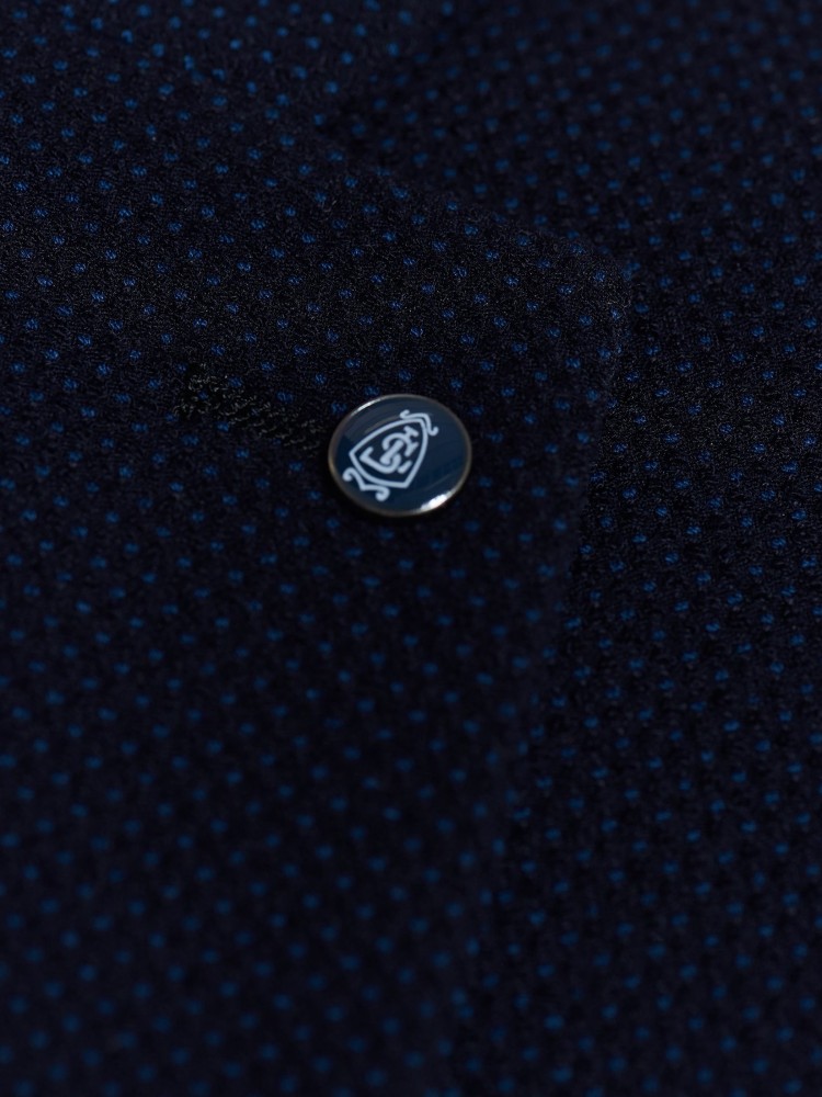 Marynarka męska o dopasowanym kroju ze strukturalnej tkaniny