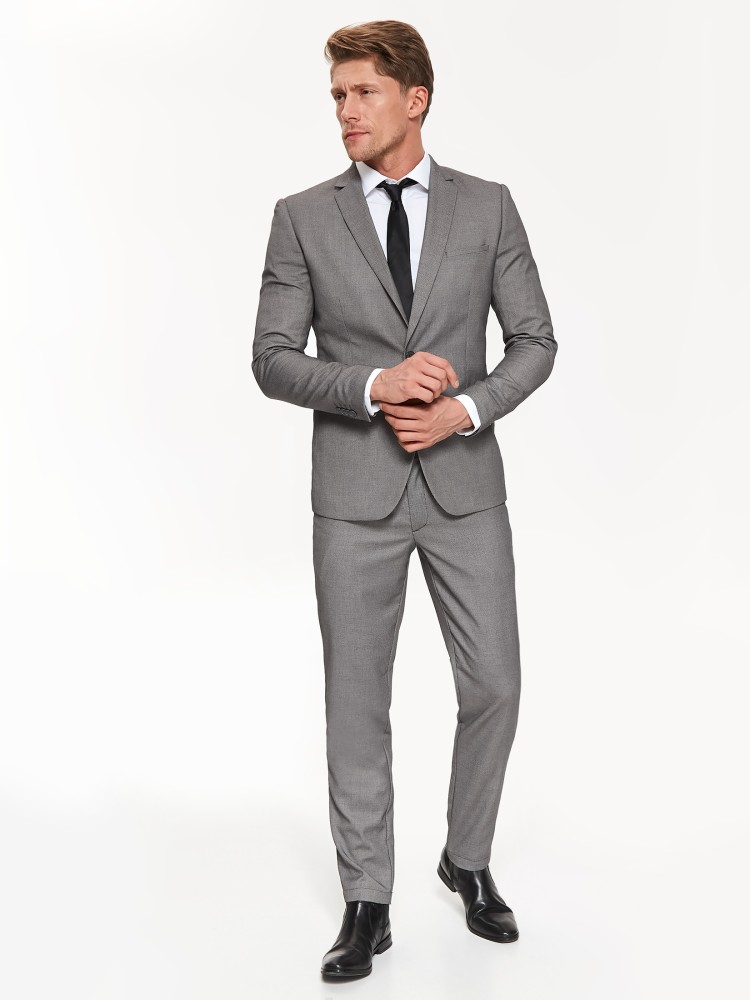 Marynarka męska od garnituru, ze strukturalnej tkaniny o kroju slim