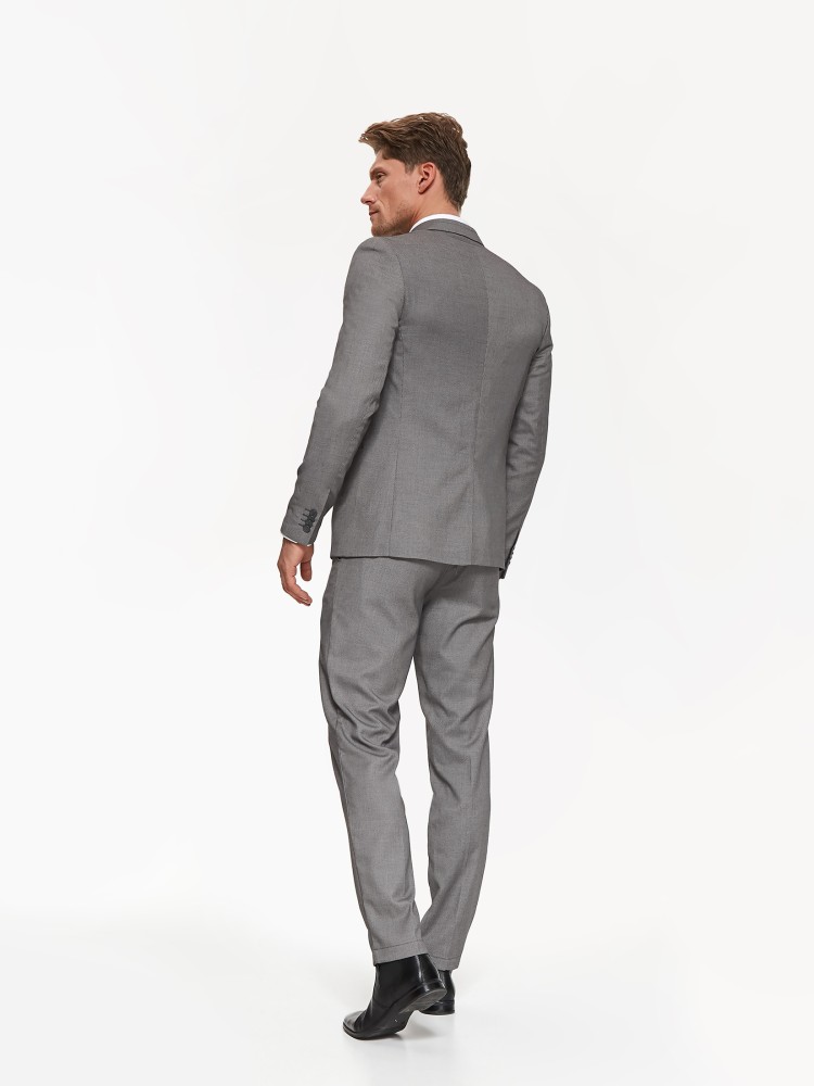 Marynarka męska od garnituru, ze strukturalnej tkaniny o kroju slim