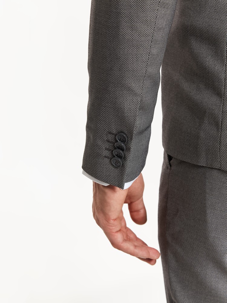 Marynarka męska od garnituru, ze strukturalnej tkaniny o kroju slim