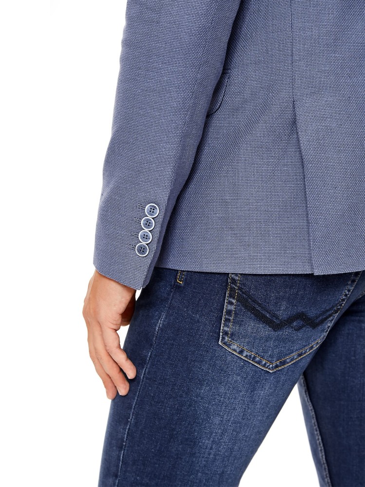 Marynarka męska strukturalna z dodatkiem lnu