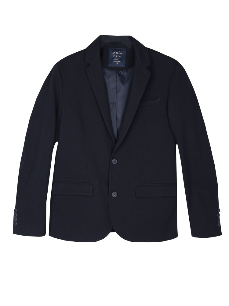 Marynarka męska o kroju regularnym ze strukturalnej dzianiny