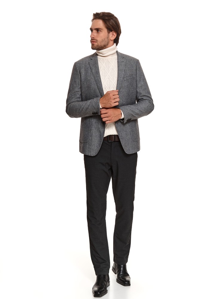 Marynarka z tkaniny w jodełkę