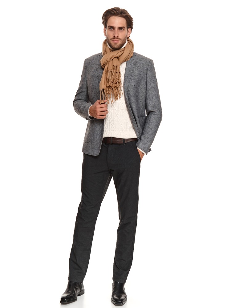 Marynarka z tkaniny w jodełkę