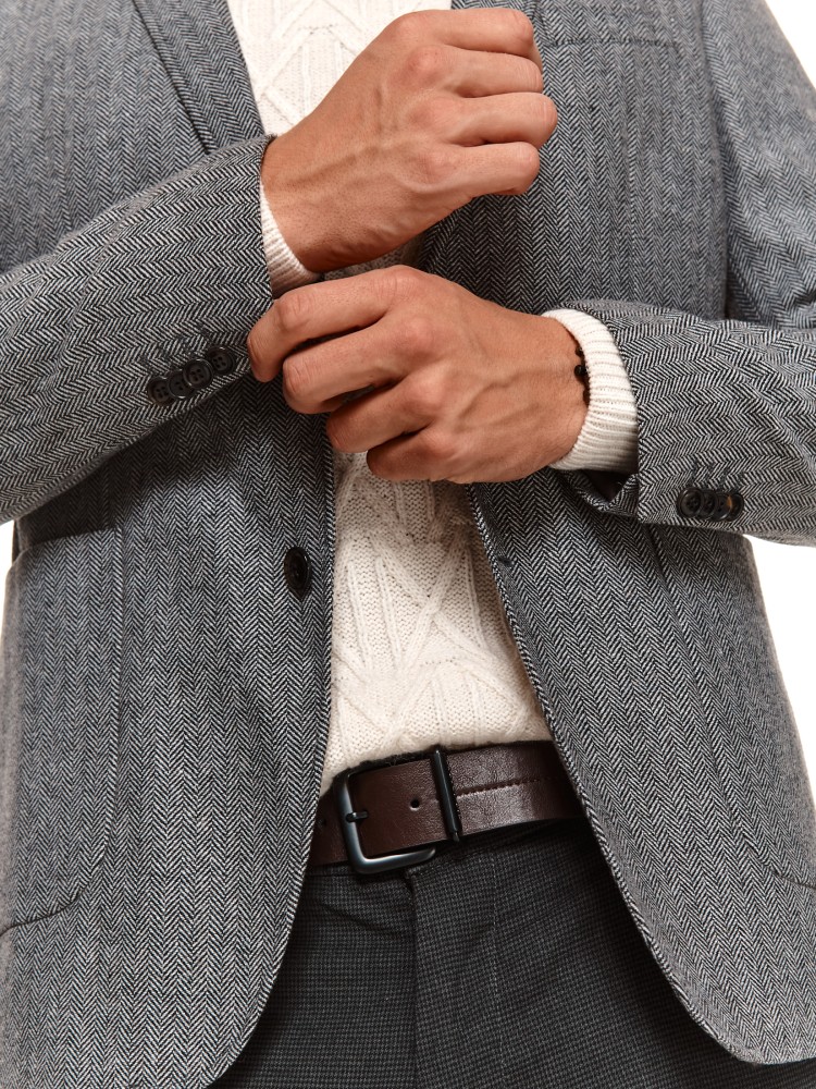 Marynarka z tkaniny w jodełkę