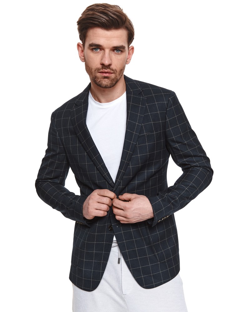 Marynarka klasyczna w kratę 