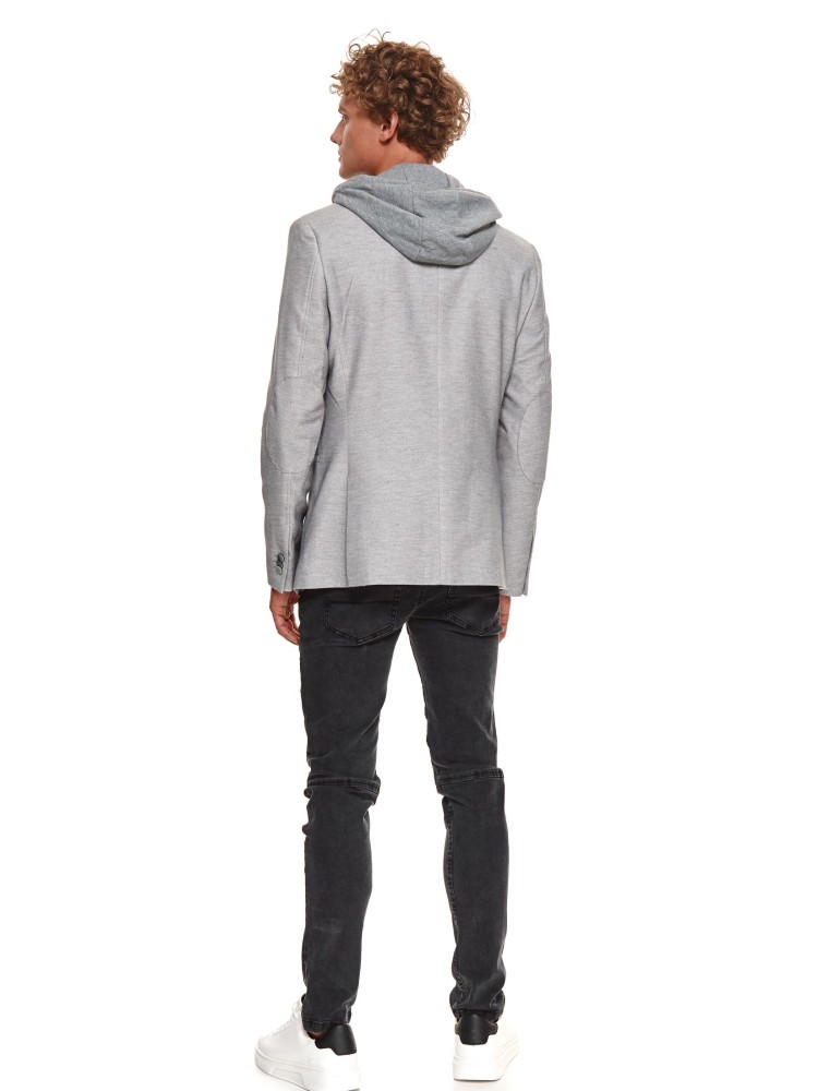 Marynarka dzianinowa z odpinanym kapturem Marynarka dzianinowa z odpinanym kapturem