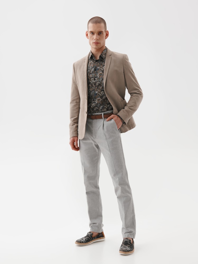 Marynarka ze sztucznego zamszu