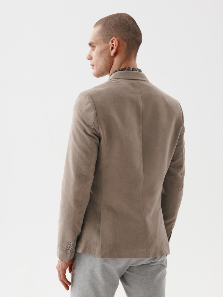 Marynarka ze sztucznego zamszu