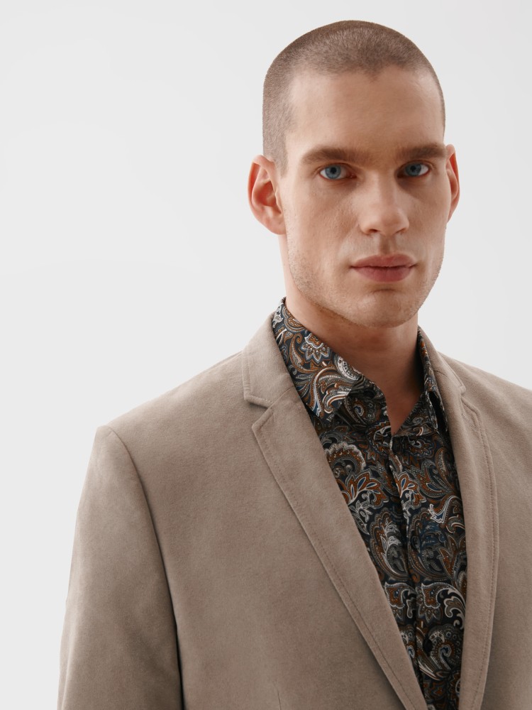 Marynarka ze sztucznego zamszu