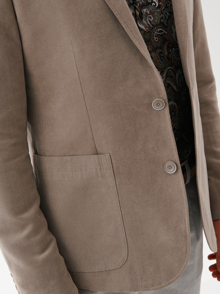 Marynarka ze sztucznego zamszu