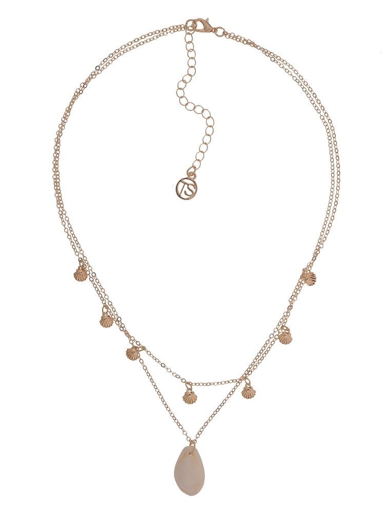 Naszyjnik damski z zawieszkami w kształcie muszelek Naszyjnik damski z zawieszkami w kształcie muszelek