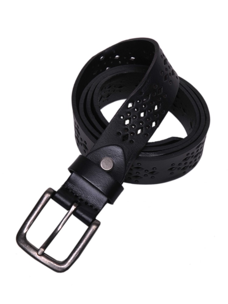 Skórzany ażurowy pasek