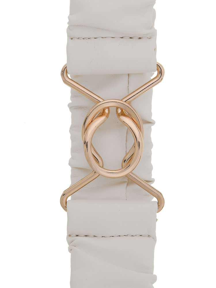 Marszczony pasek z ekoskóry