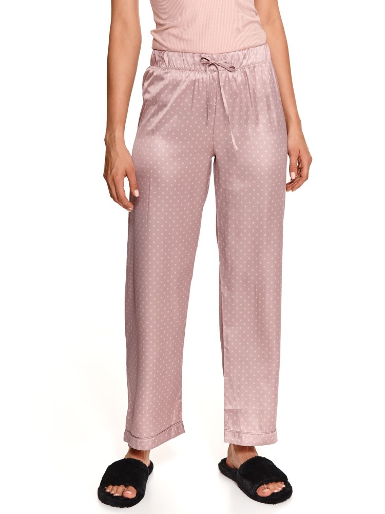 Piżama damska, długie spodnie w grochy