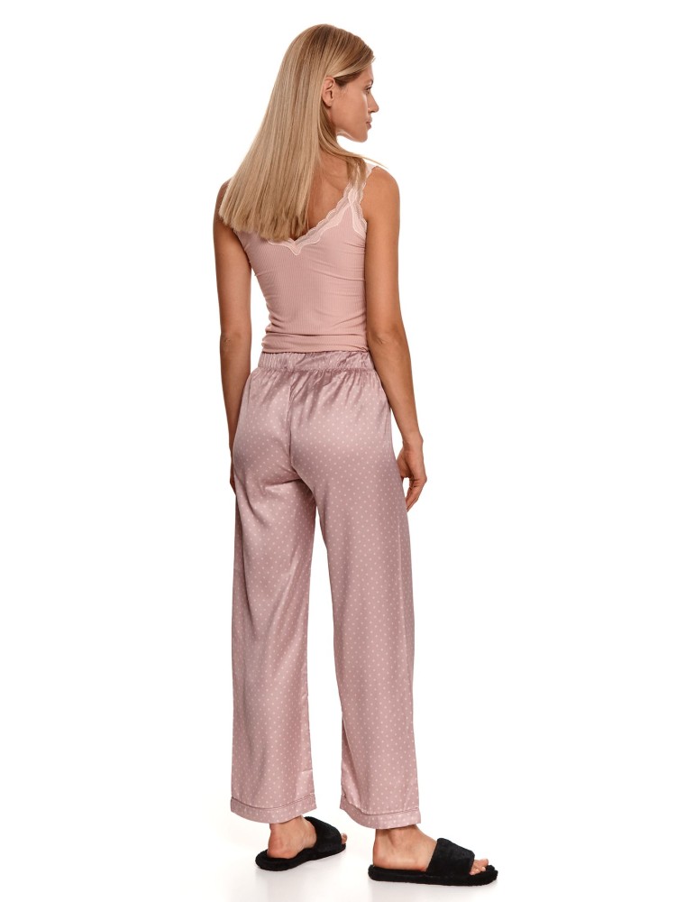 Piżama damska, długie spodnie w grochy