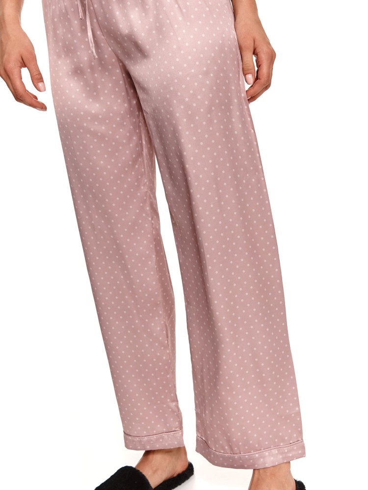 Piżama damska, długie spodnie w grochy