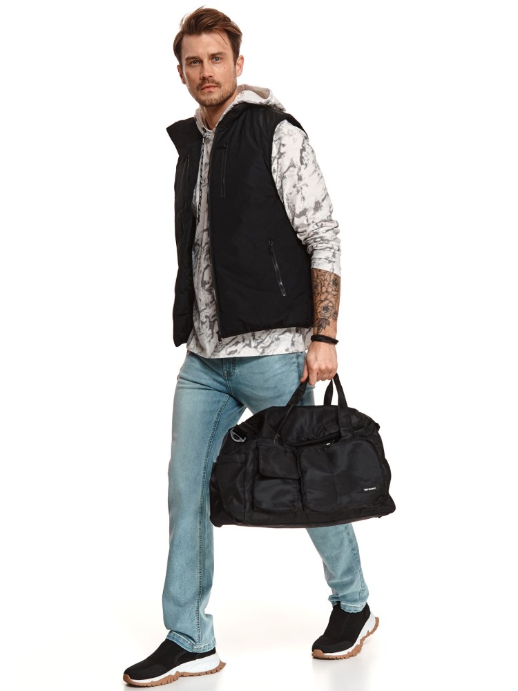 T-shirt wzorzysty z kapturem