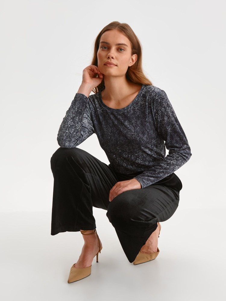 Welurowa bluzka we wzory Welurowa bluzka we wzory