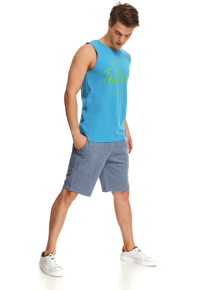 T-shirt bez rękawów z nadrukiem