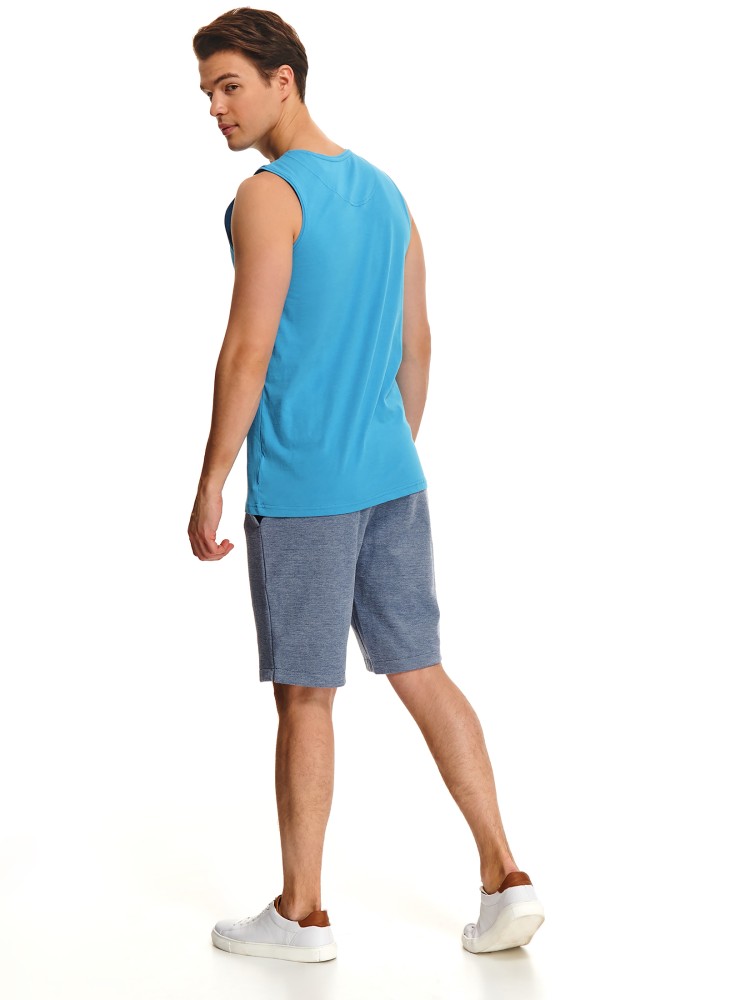 T-shirt bez rękawów z nadrukiem