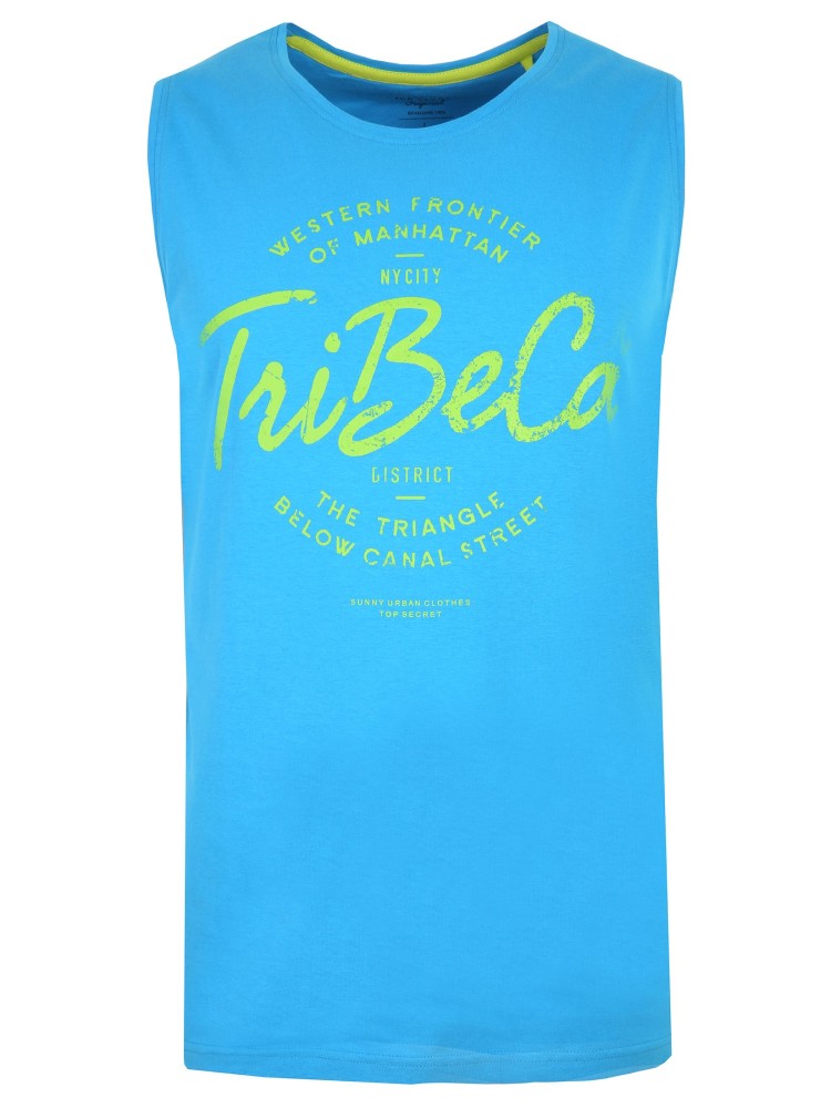 T-shirt bez rękawów z nadrukiem