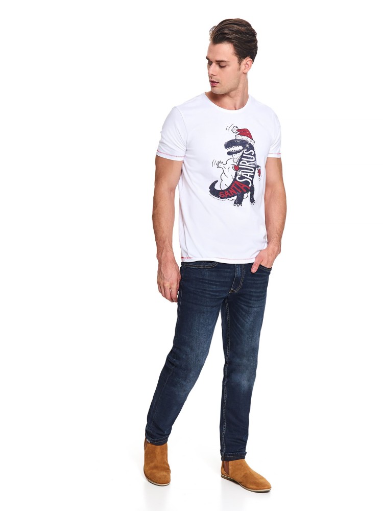 T-shirt ze świątecznym z nadrukiem