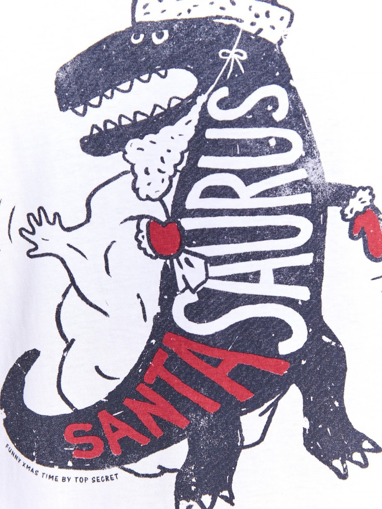 T-shirt ze świątecznym z nadrukiem