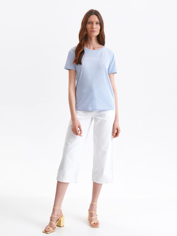 Pastelowy t-shirt z nadrukiem