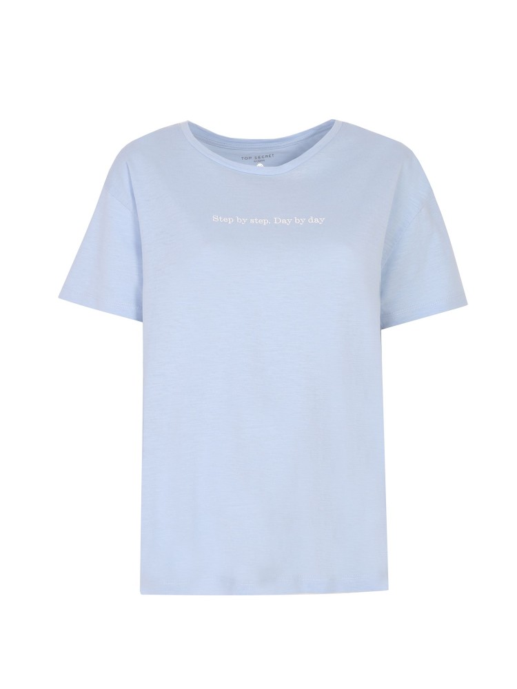 Pastelowy t-shirt z nadrukiem