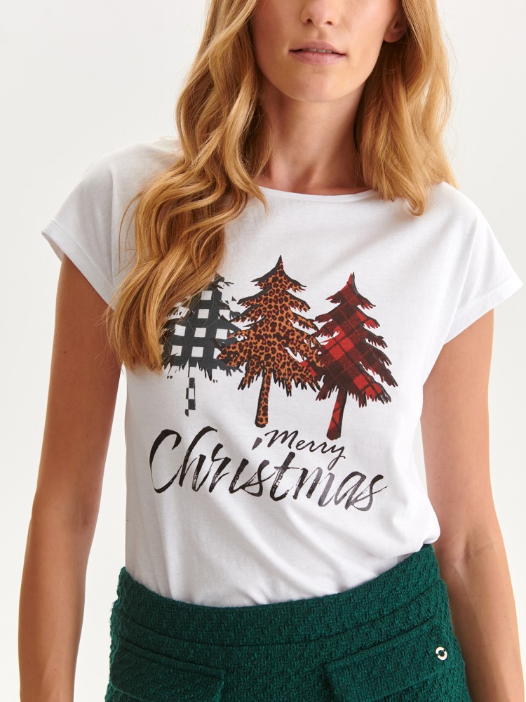 T-shirt damski z motywem świątecznym