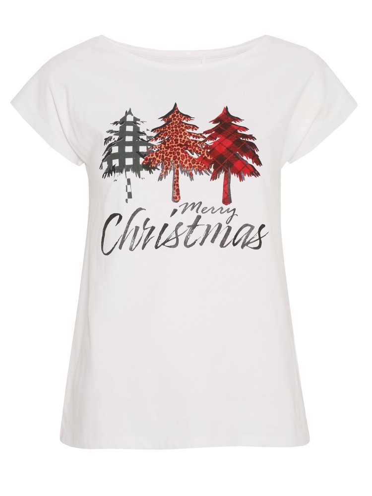 T-shirt damski z motywem świątecznym
