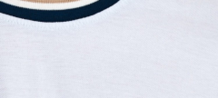 Gładki t-shirt męski z lamówką przy dekolcie