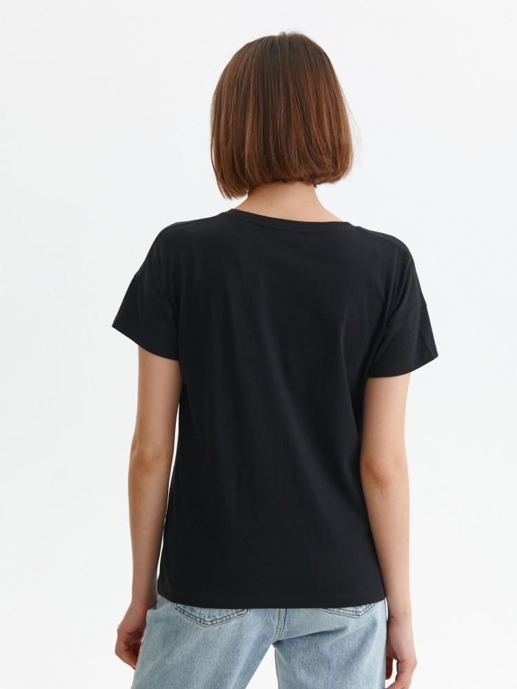 Damski t-shirt oversize z nadrukiem