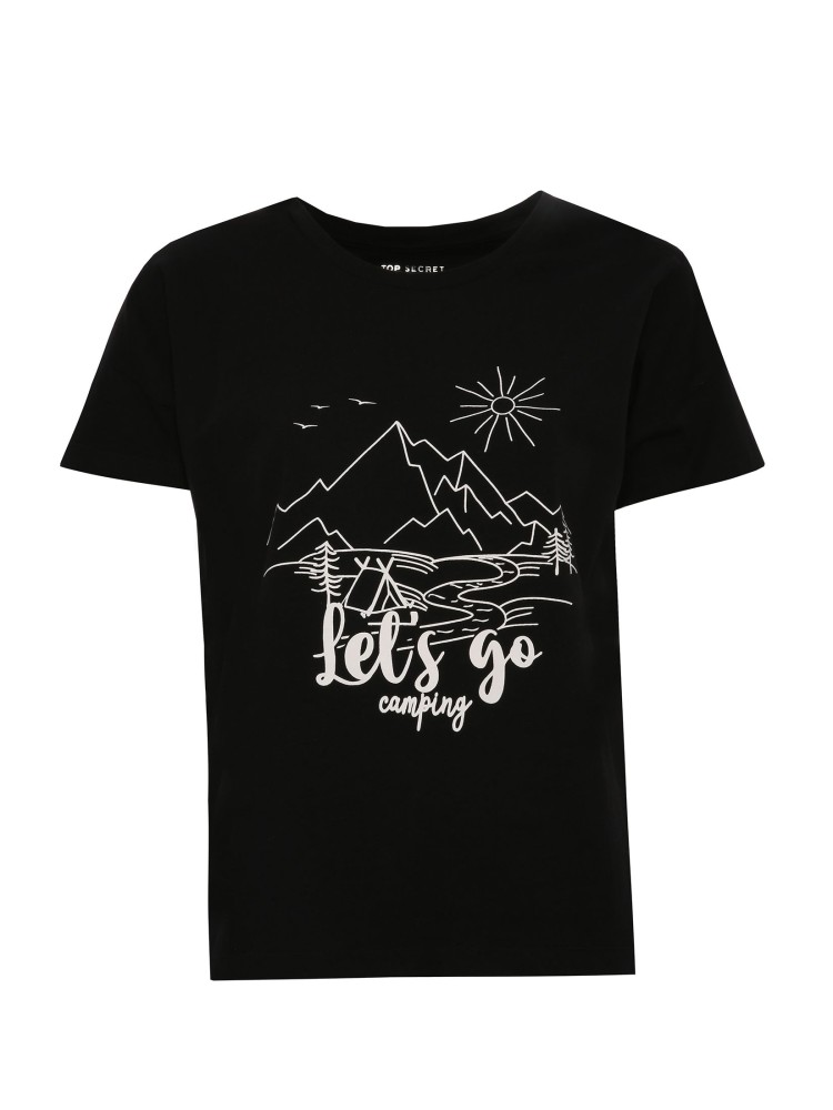 Damski t-shirt oversize z nadrukiem