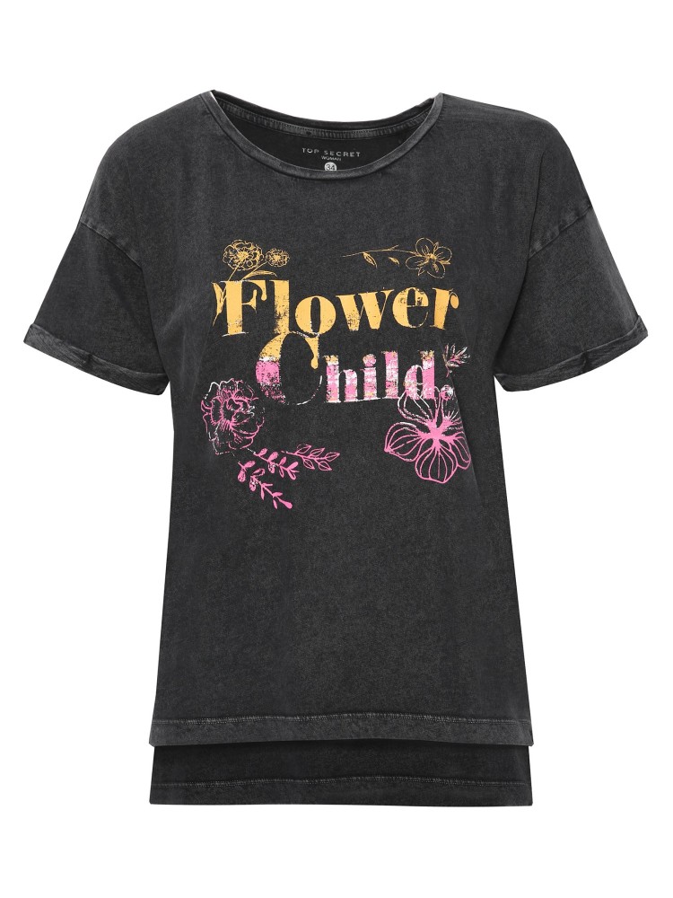 T-shirt krótki rękaw damski z nadrukiem