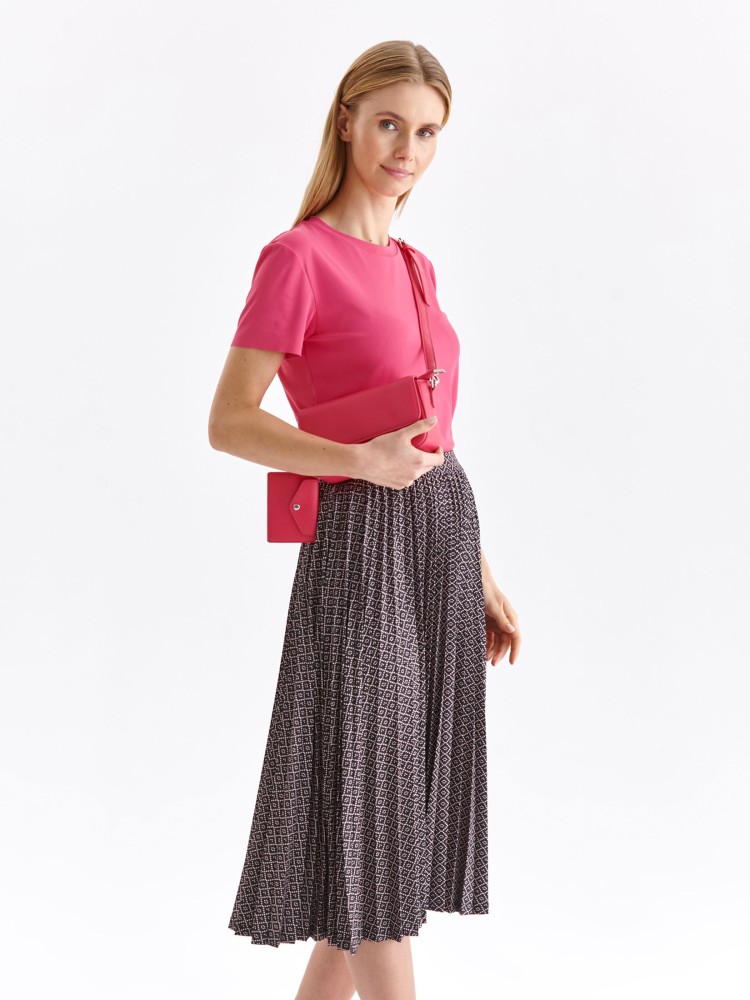 T-shirt z dzianiny w prążek