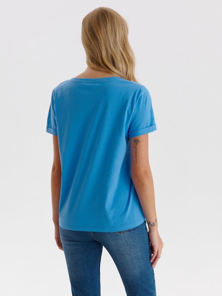 Bawełniany t-shirt damski z napisem