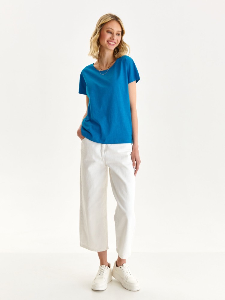 Luźny t-shirt damski typu basic