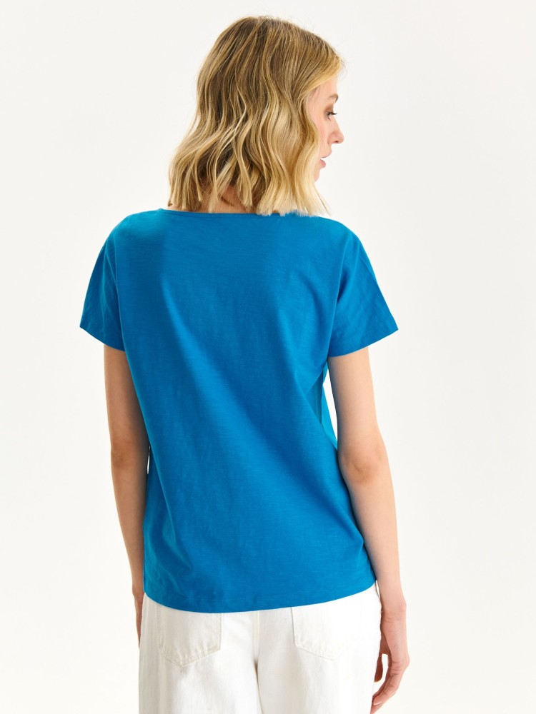 Luźny t-shirt damski typu basic