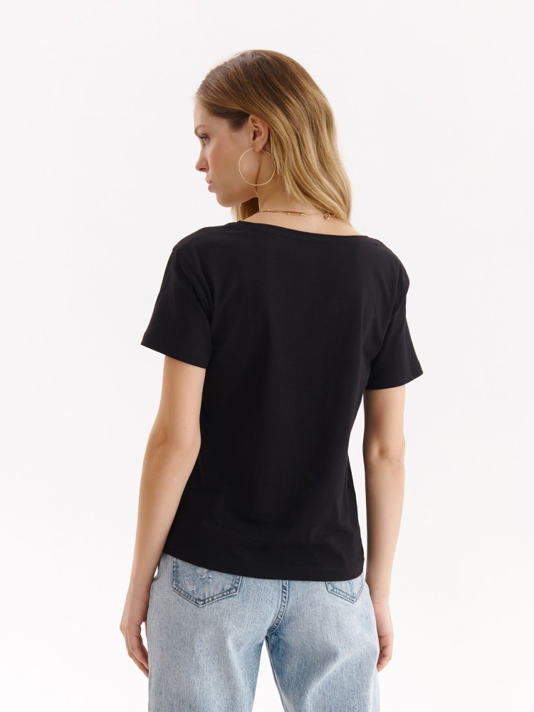 Bawełniany t-shirt damski z nadrukiem