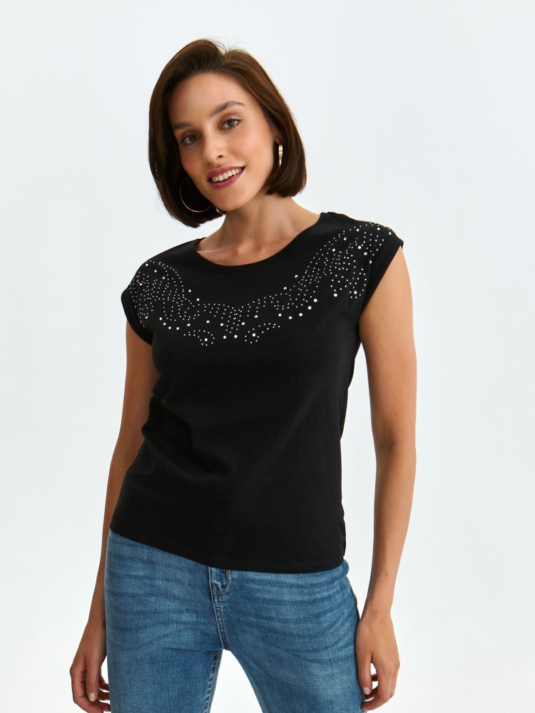 T-shirt z diamencikami