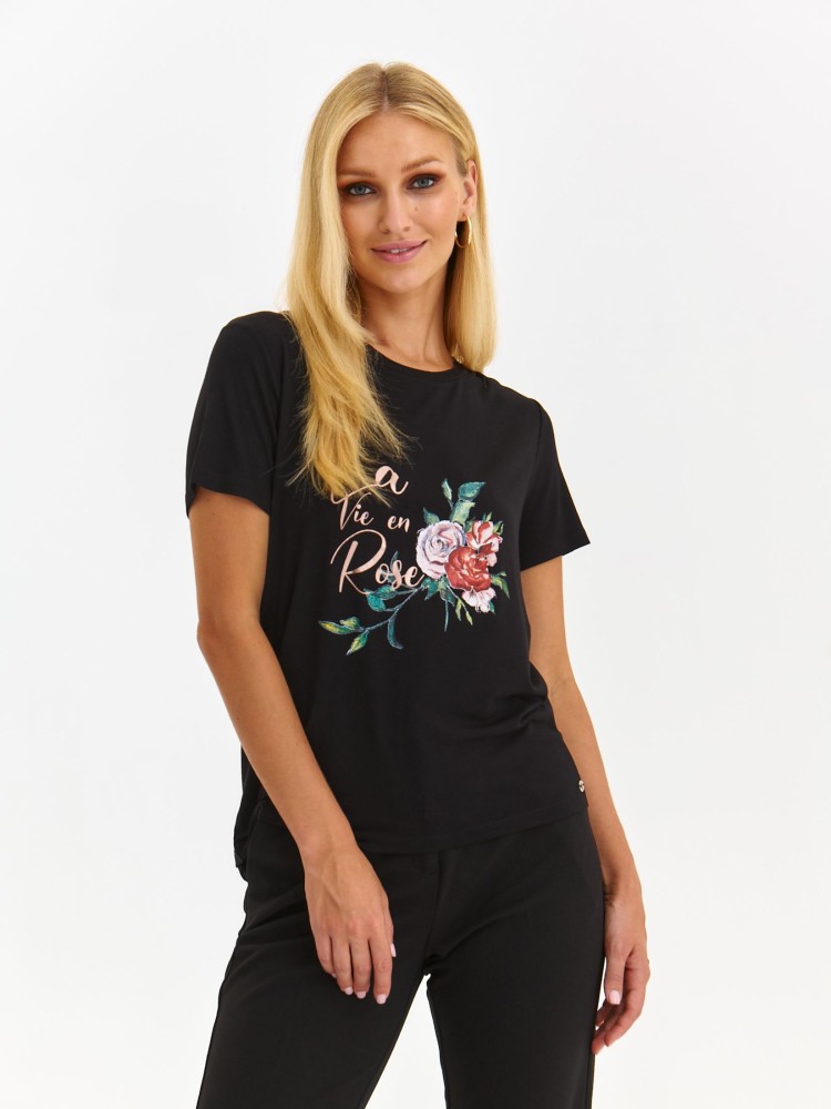 Bluzka z kwiatowym drukiem