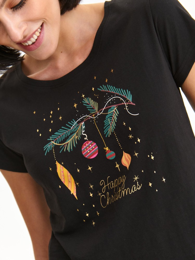 T-shirt ze świątecznym nadrukiem T-shirt ze świątecznym nadrukiem