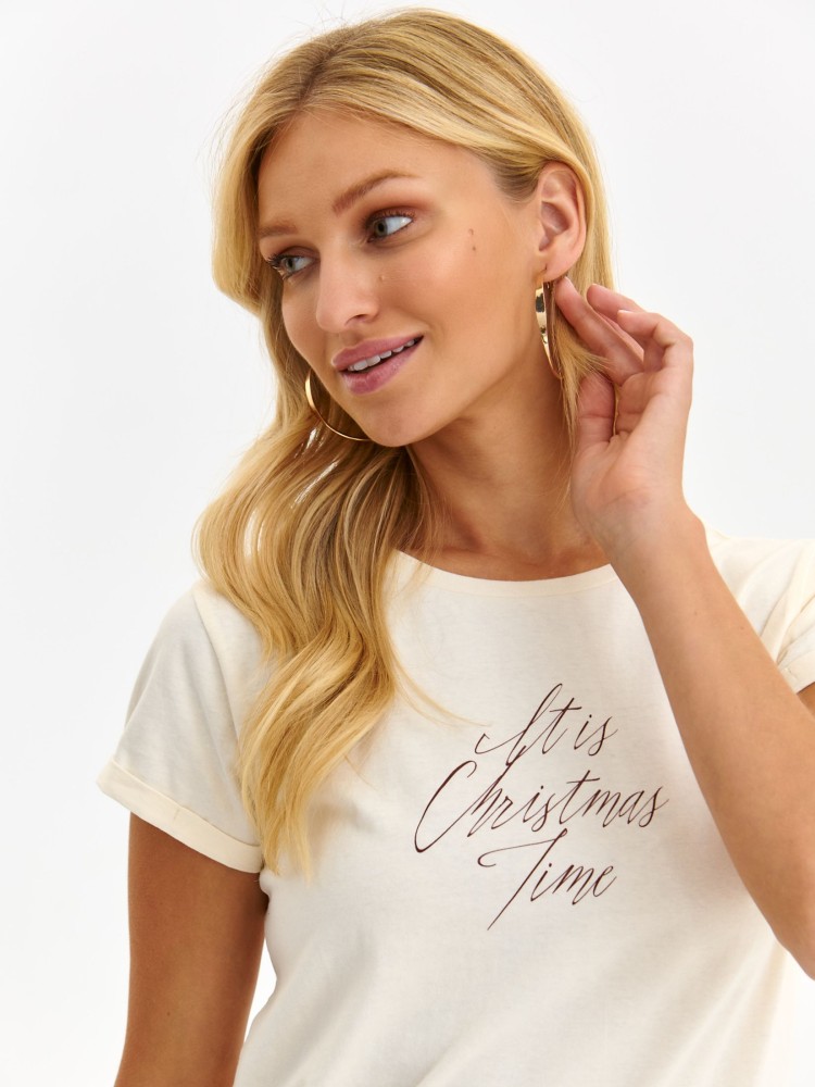 T-shirt ze świątecznym nadrukiem T-shirt ze świątecznym nadrukiem