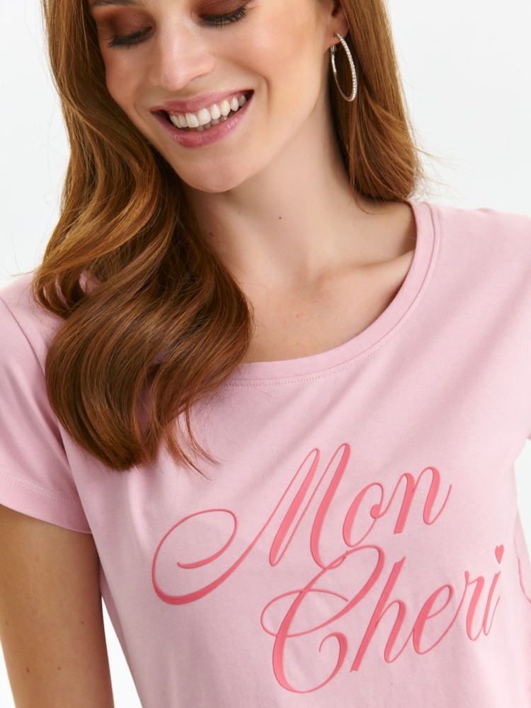 Dopasowany t-shirt z nadrukiem Dopasowany t-shirt z nadrukiem