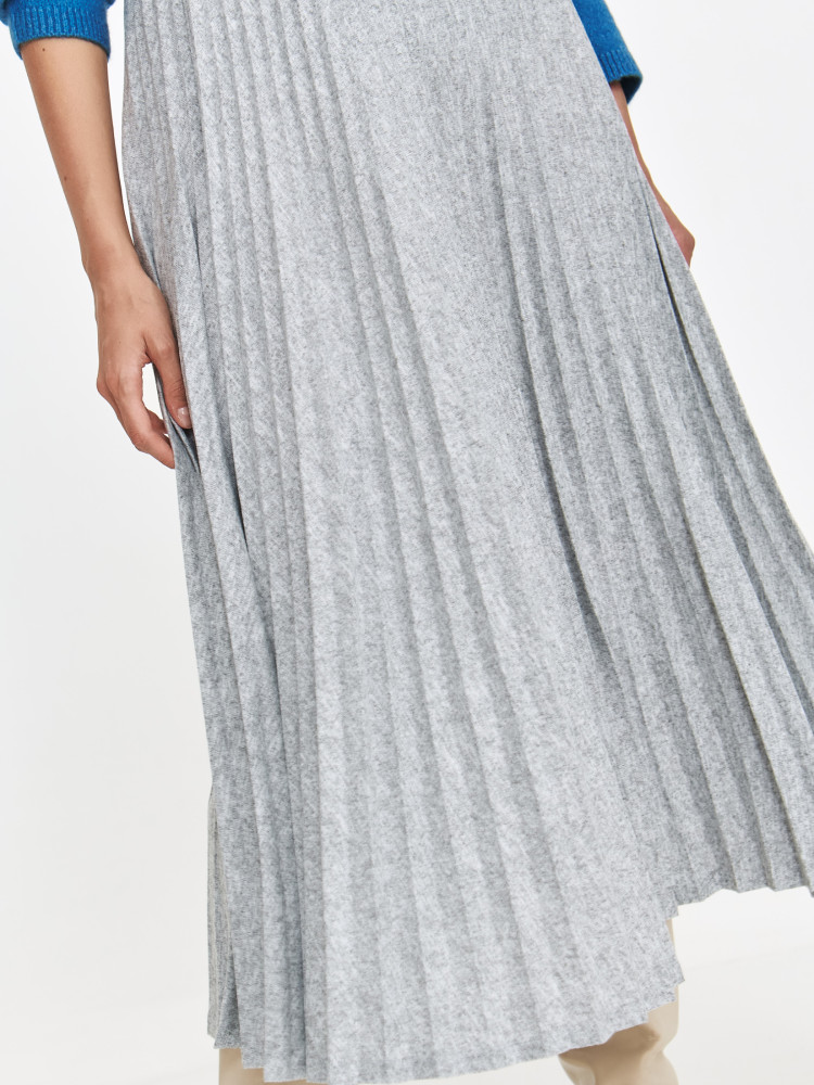 Plisowana szara spódnica midi Plisowana szara spódnica midi