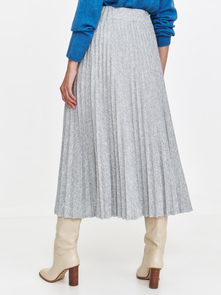 Plisowana szara spódnica midi Plisowana szara spódnica midi
