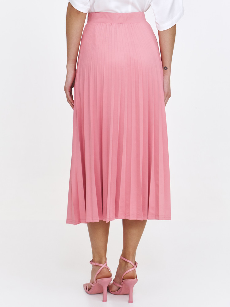 Jasnoróżowa elegancka spódnica midi